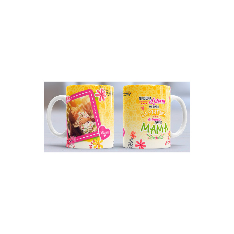 Taza sublimada día de la Madre,Ninguna lotería me da más alegría.. con foto Taza sublimada día de la Madre,Ninguna lotería me da más alegría.. con foto