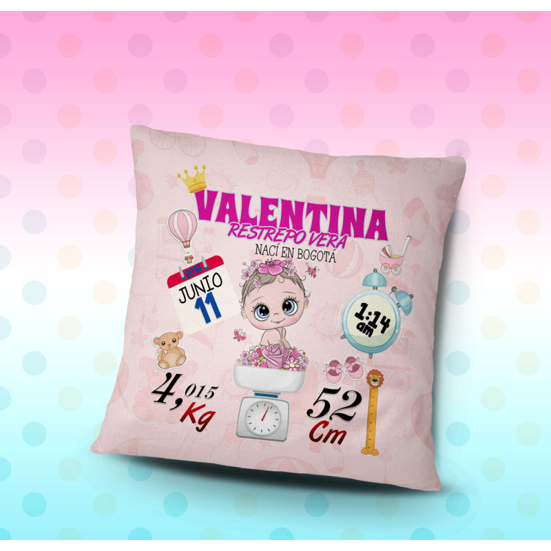 Cojín personalizado nacimiento Cojín personalizado nacimiento