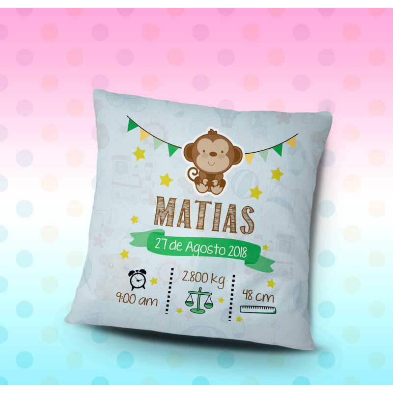 Cojín personalizado nacimiento Cojín personalizado nacimiento