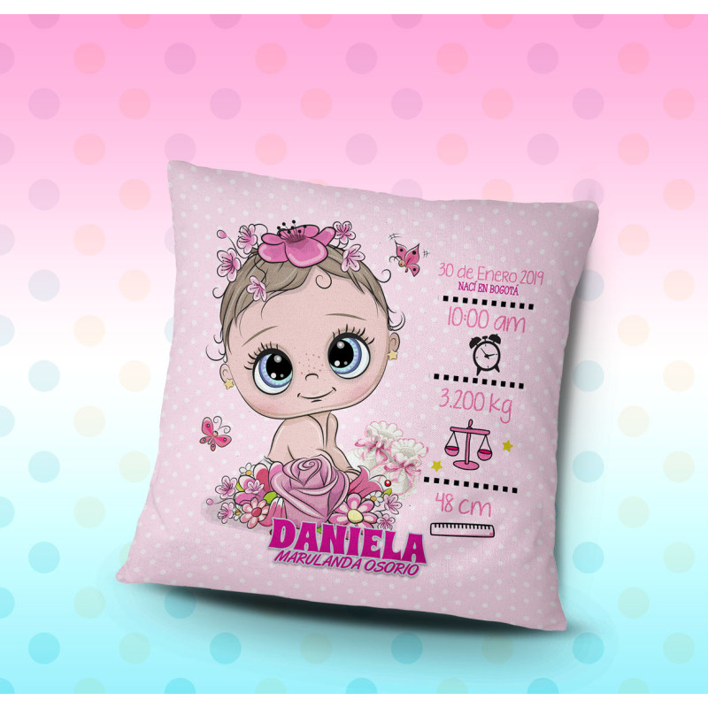 Cojín personalizado nacimiento Cojín personalizado nacimiento