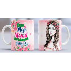 Taza sublimada día de la Madre, la mejor mamá
