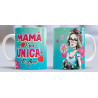 Taza sublimada día de la Madre, mamá eres única