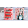 Taza sublimada día de la Madre, muchos besos para una mamá