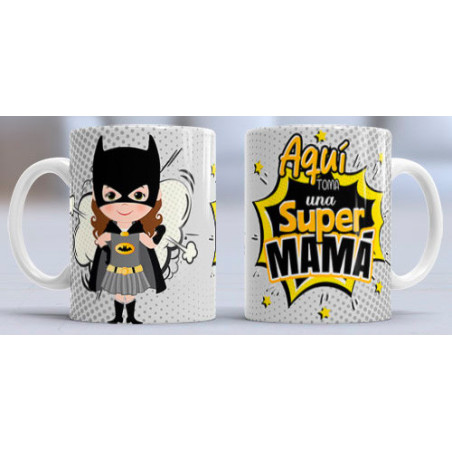 Taza sublimada día de la Madre, super mamä
