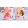 Taza sublimada día de la Madre, Mamá tus besos lo curan todo con foto